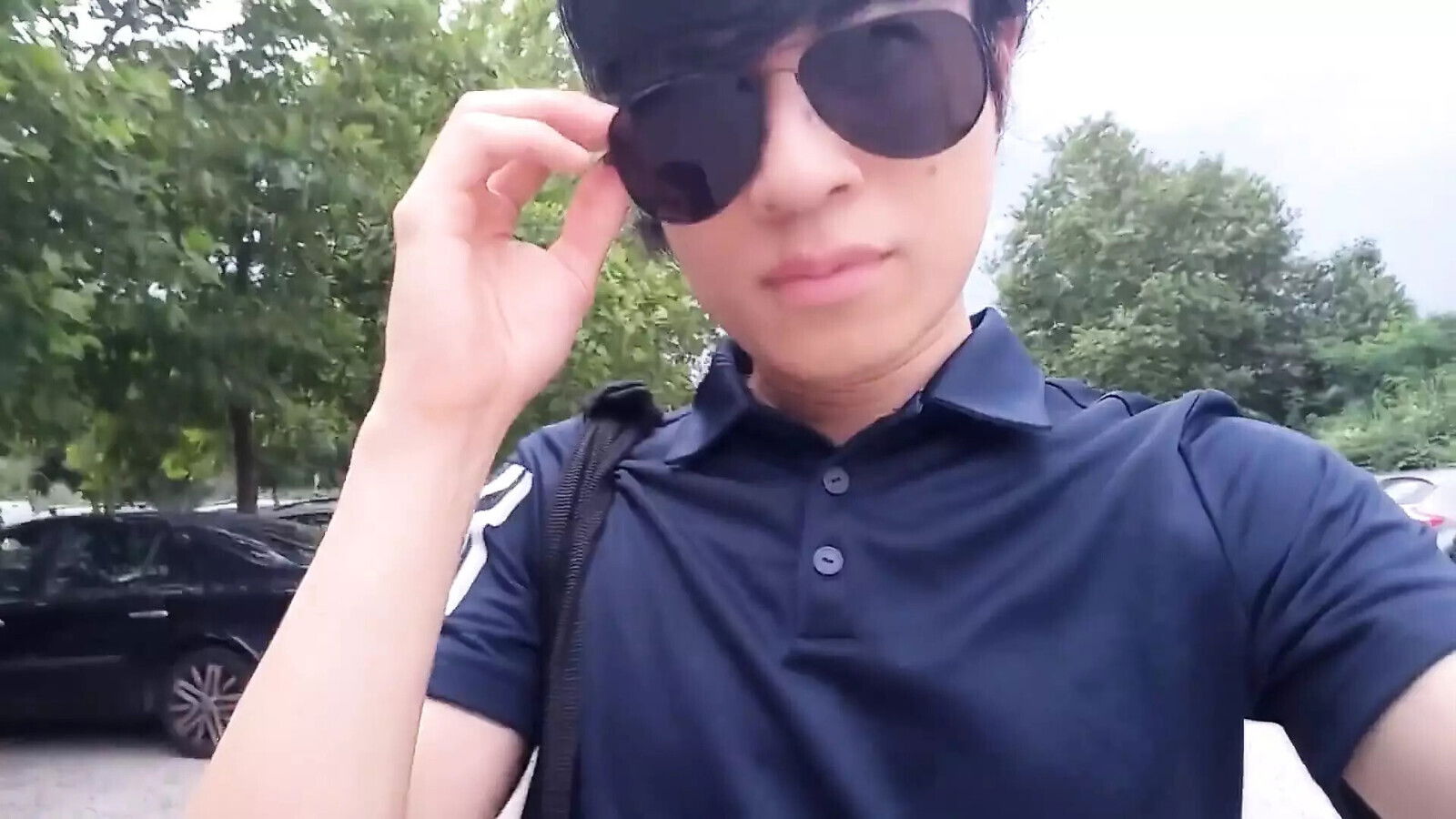 Arteen Walks with Butt Plug Outdoors