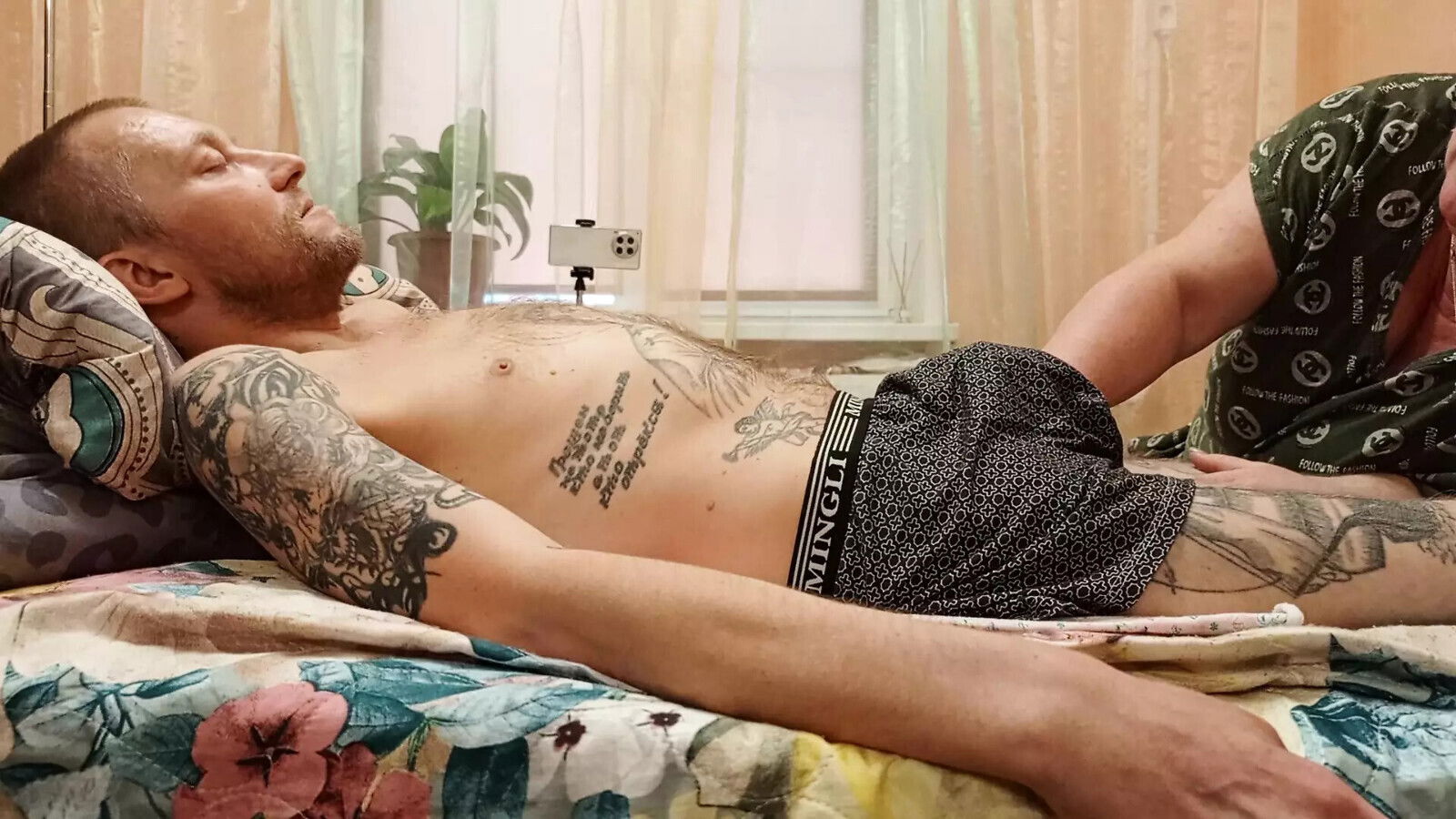 Stepmom watches stepson after blowjob