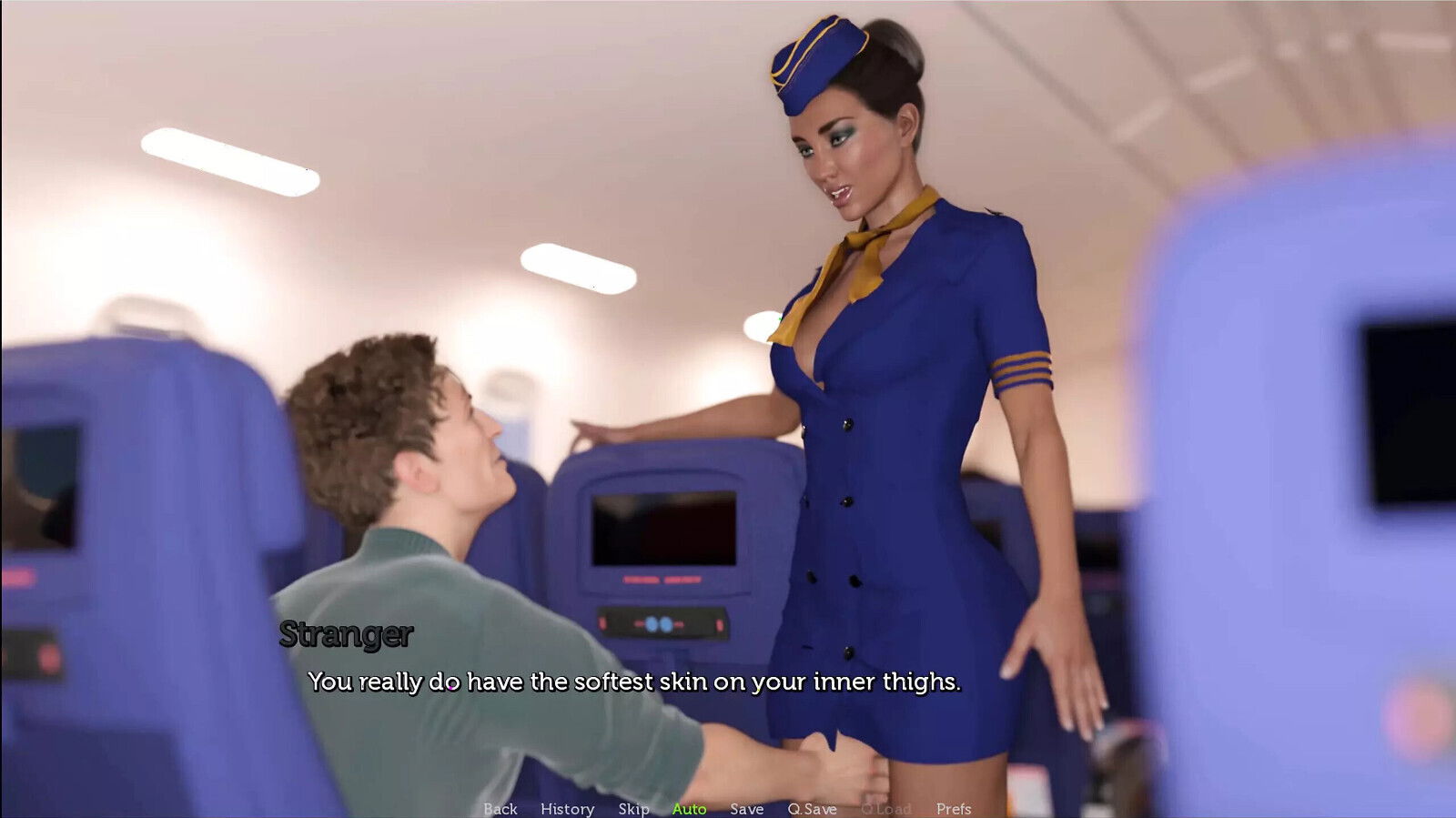 Adventurous Couple Anne Fingered Plane Stranger.