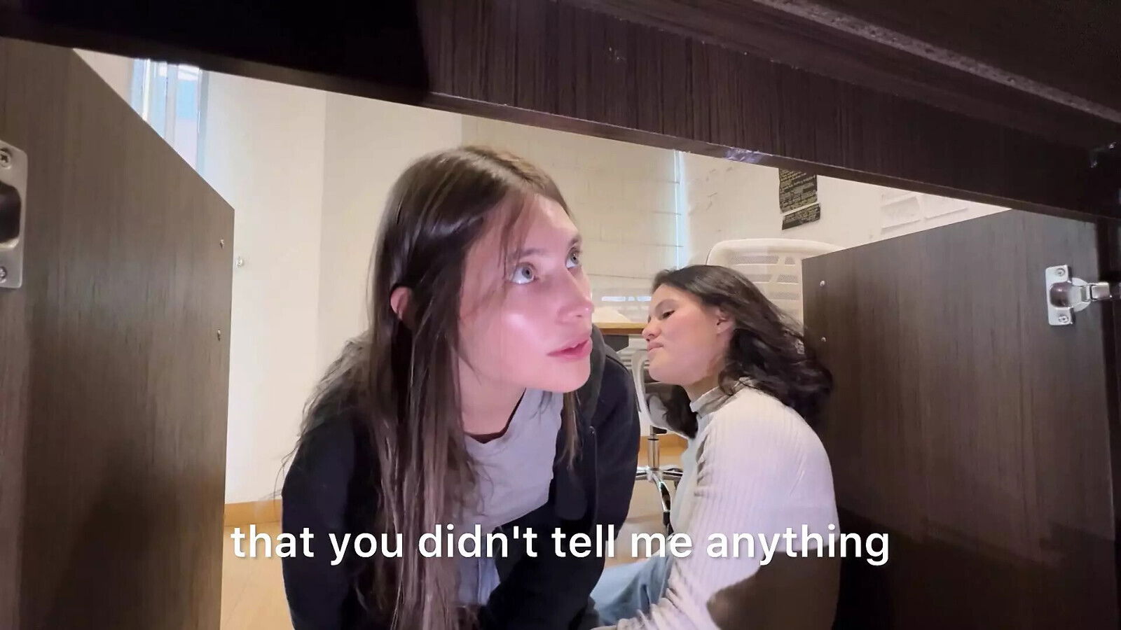 didn't realize maid hot, bent down clean study.