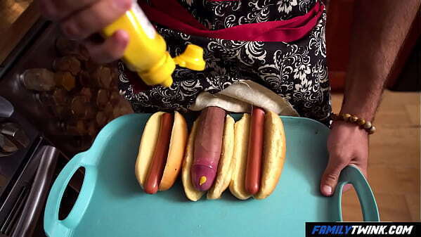 FamilyTwink Step Uncle'_s Sausage with Mustard