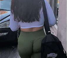 POV: Incredible big-ass brunette rewards me by fucking after training at the gym