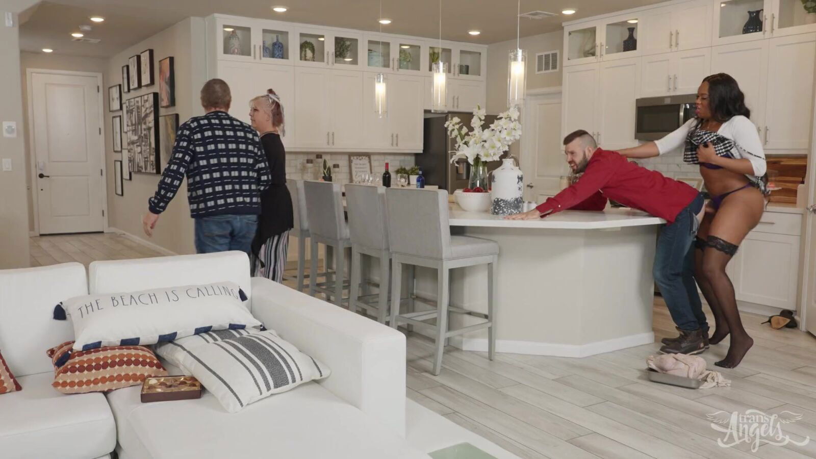 Thanksgiving Fuckfeast part Ebony Shemale Jexxxica Blake dicks Bisexual Boyfriend In-law house