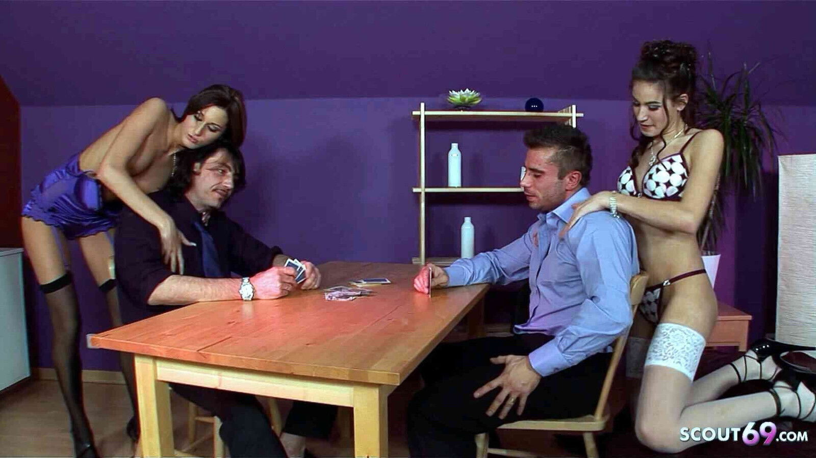 Swinger Wife Swapping Foursome wifes seduce husbands Orgy