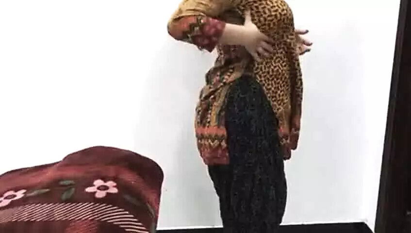 Sexy Muslim woman showing rubbing tight pussy