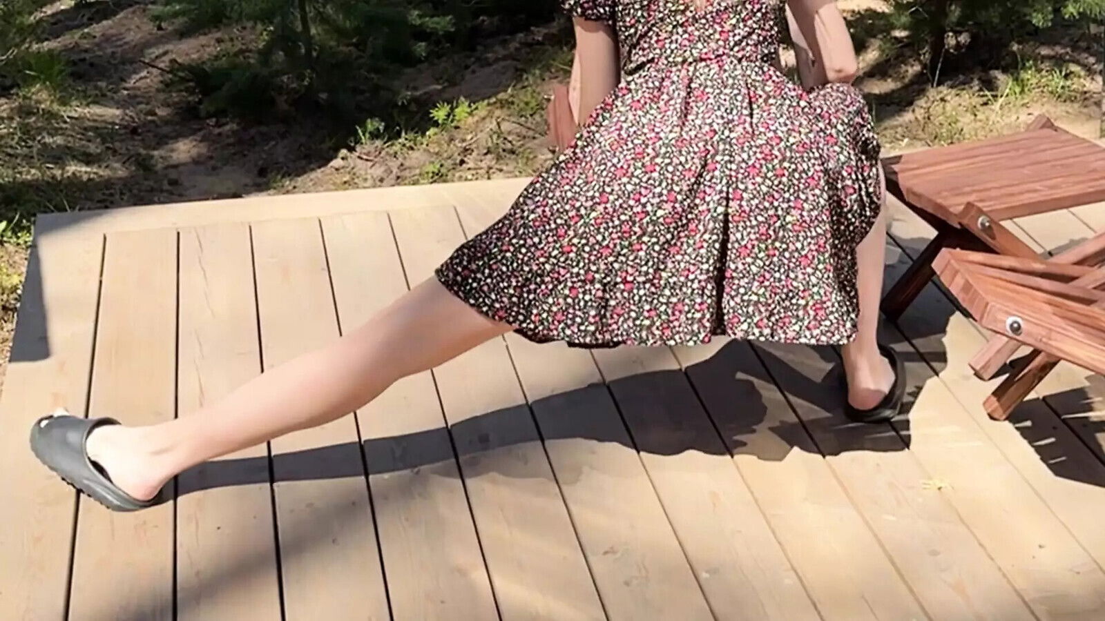 flashing panty outdoor