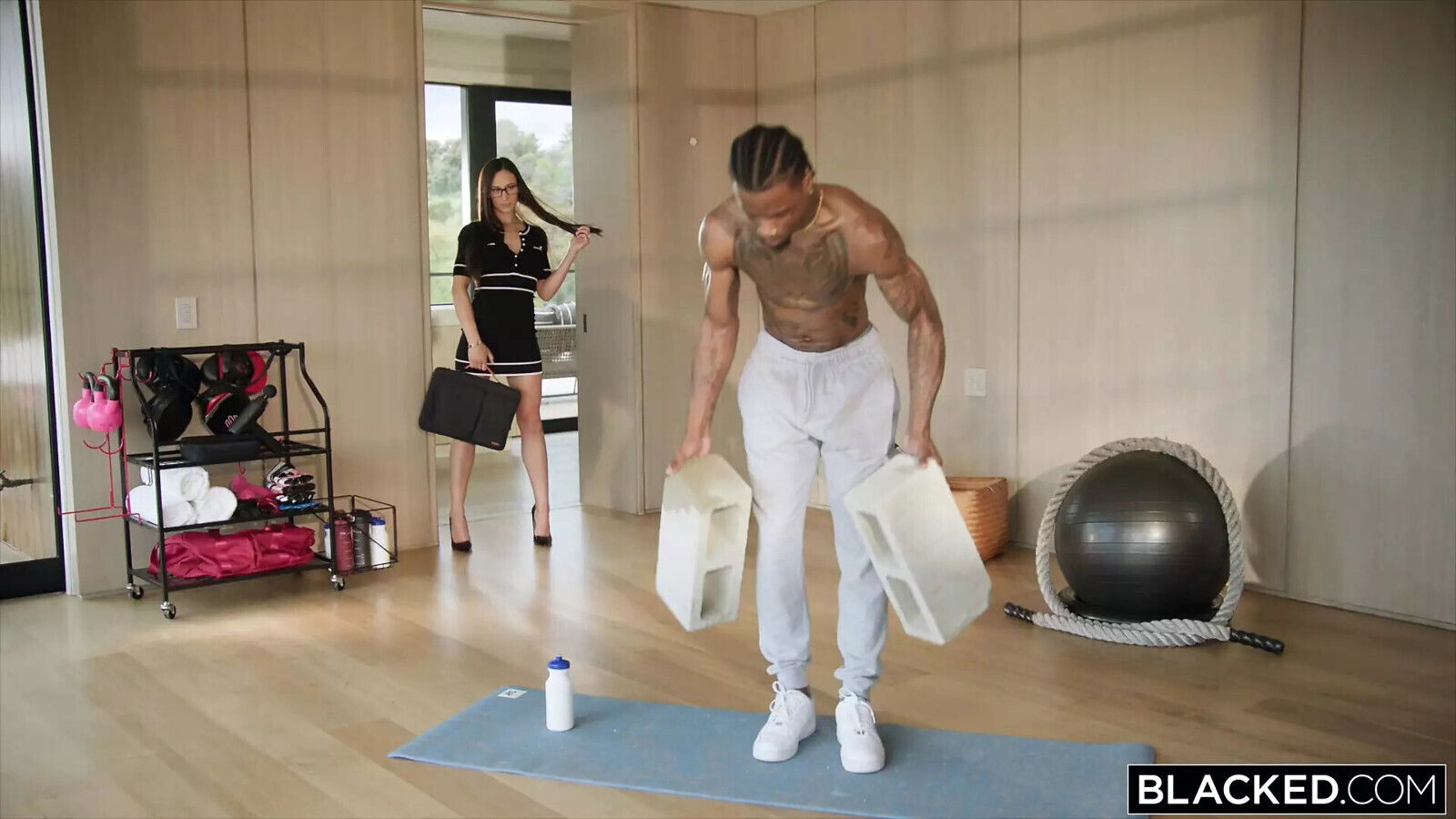 BLACKED Naughty Wife Sarah Sneaks Secret Workout