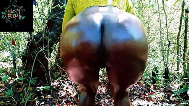 Twerking while naked great outdoors.