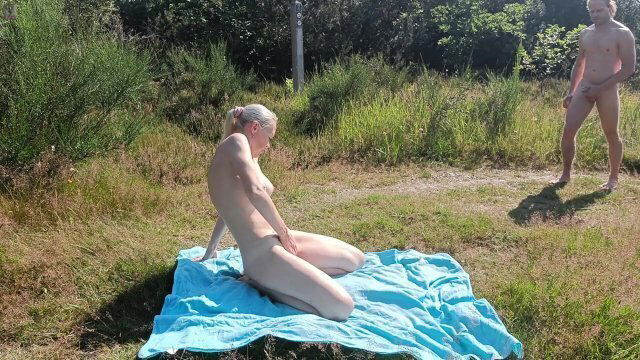 Milf dogging public forest surprised while masturbating. Ending fuck!