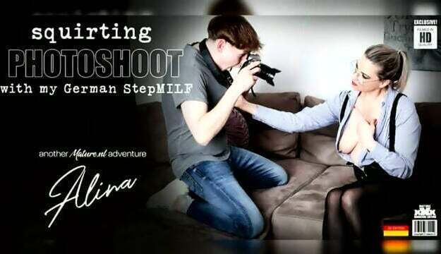 Fucking year German Squirting stepMILF Alina during photoshoot make Mature Stepmom