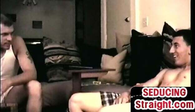 Vintage str8 stud gets help while masturbating