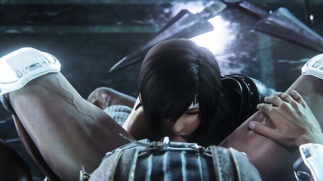 Horny girl rides until cums inside pussy. animation cowgirl sex.