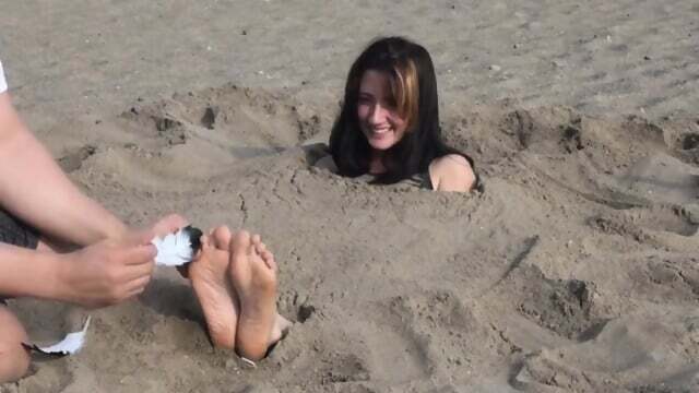 Feet Tickling beach part