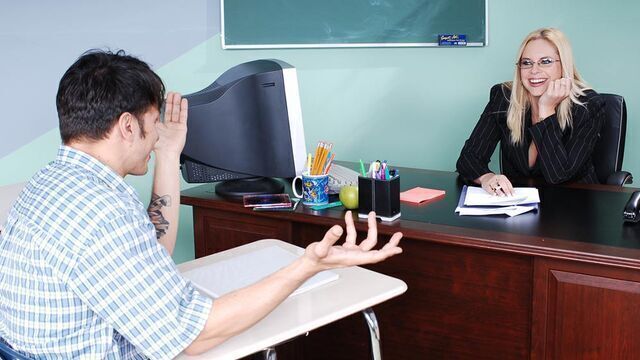  Doggy style sex in the classroom with a busty Cameron Keys 