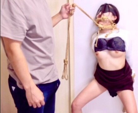 縄拘束だけで脳イキする変態彼女！全身性感帯の絶頂中にバイブで責められイキ狂う　固定バイブ　調教　おもちゃ　拘束電マ　喘ぎ声　目隠し　寸止め　かわいい　巨乳　日本人　素人　個人撮影　えむゆみ　カップル