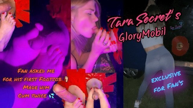 Tara Secret GloryMobil Asking First Footjob! Also Sucked Nice Dick!