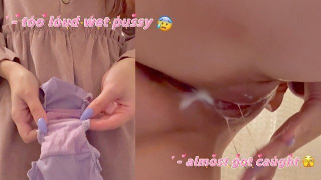 secret video: almost caught parents bathroom! this pussy never stops dripping