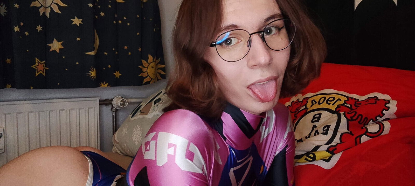 Nerdy transgirl tight suit failed november drinks punishment