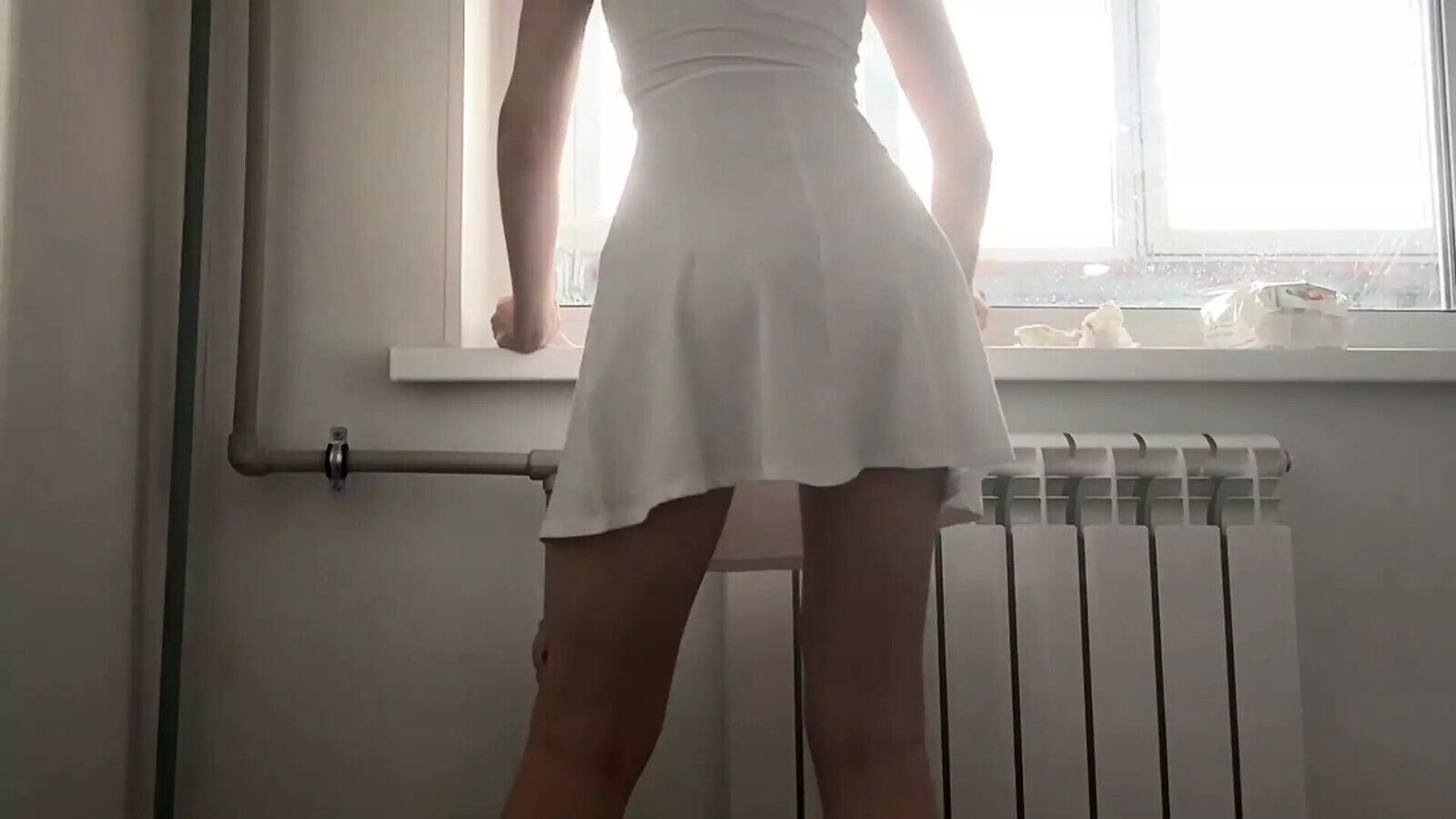 short dress flashing worship body