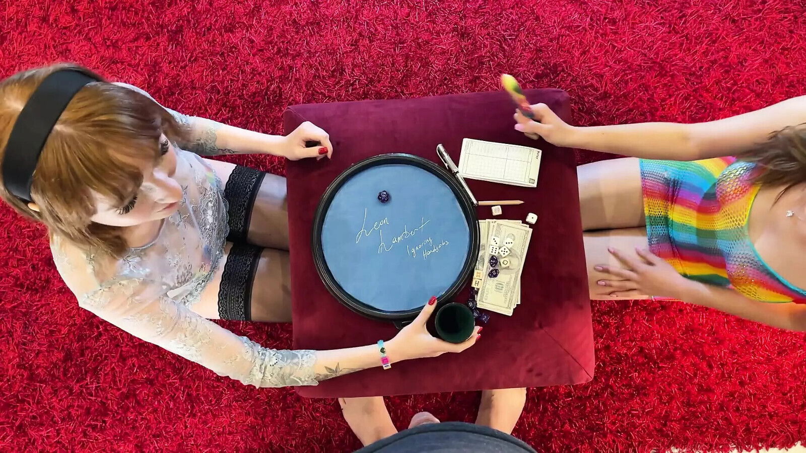 Petite Tight Pussy Slim Brunette Alice Sexy Redhead plays Dice Challenge