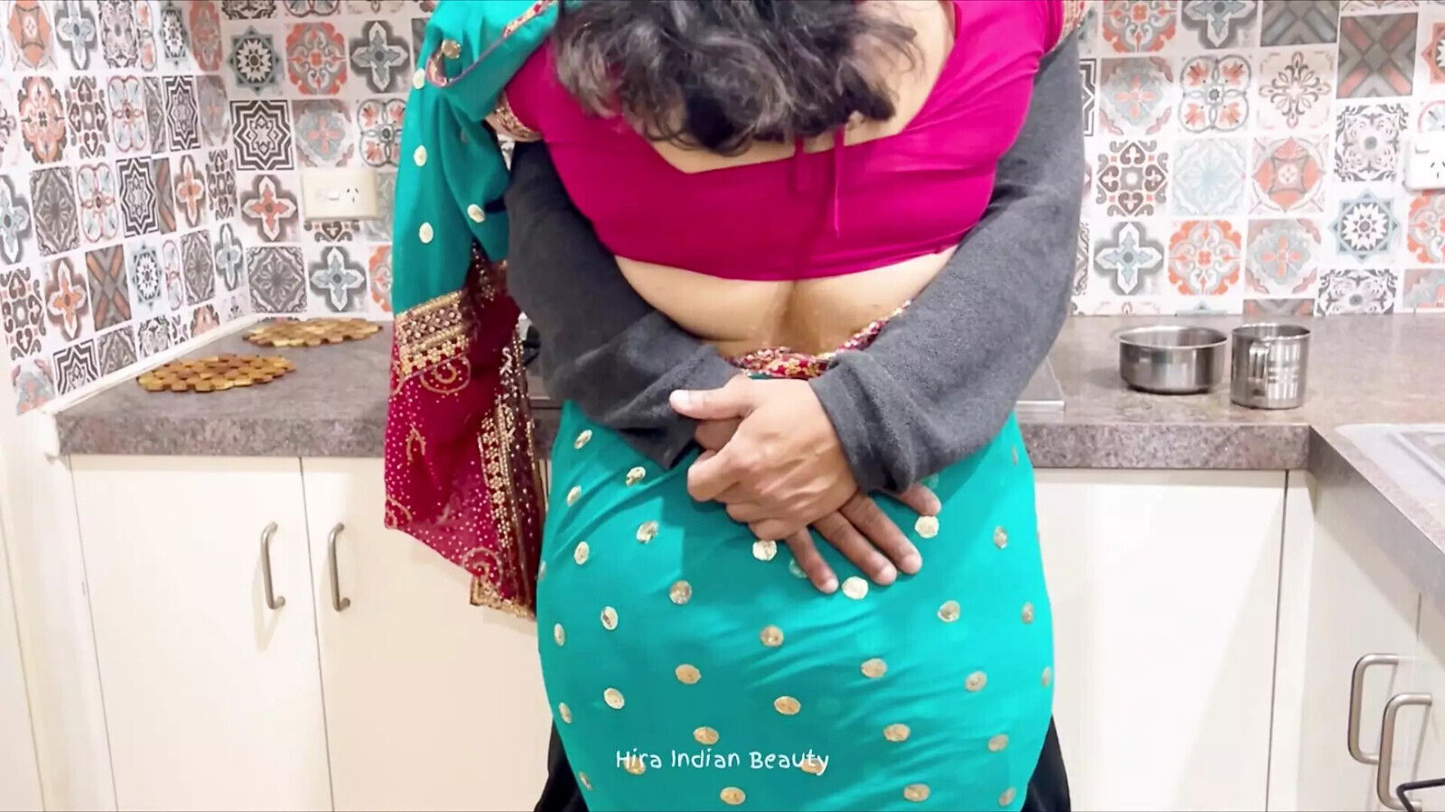 Boobs Married Indian wearing Saree