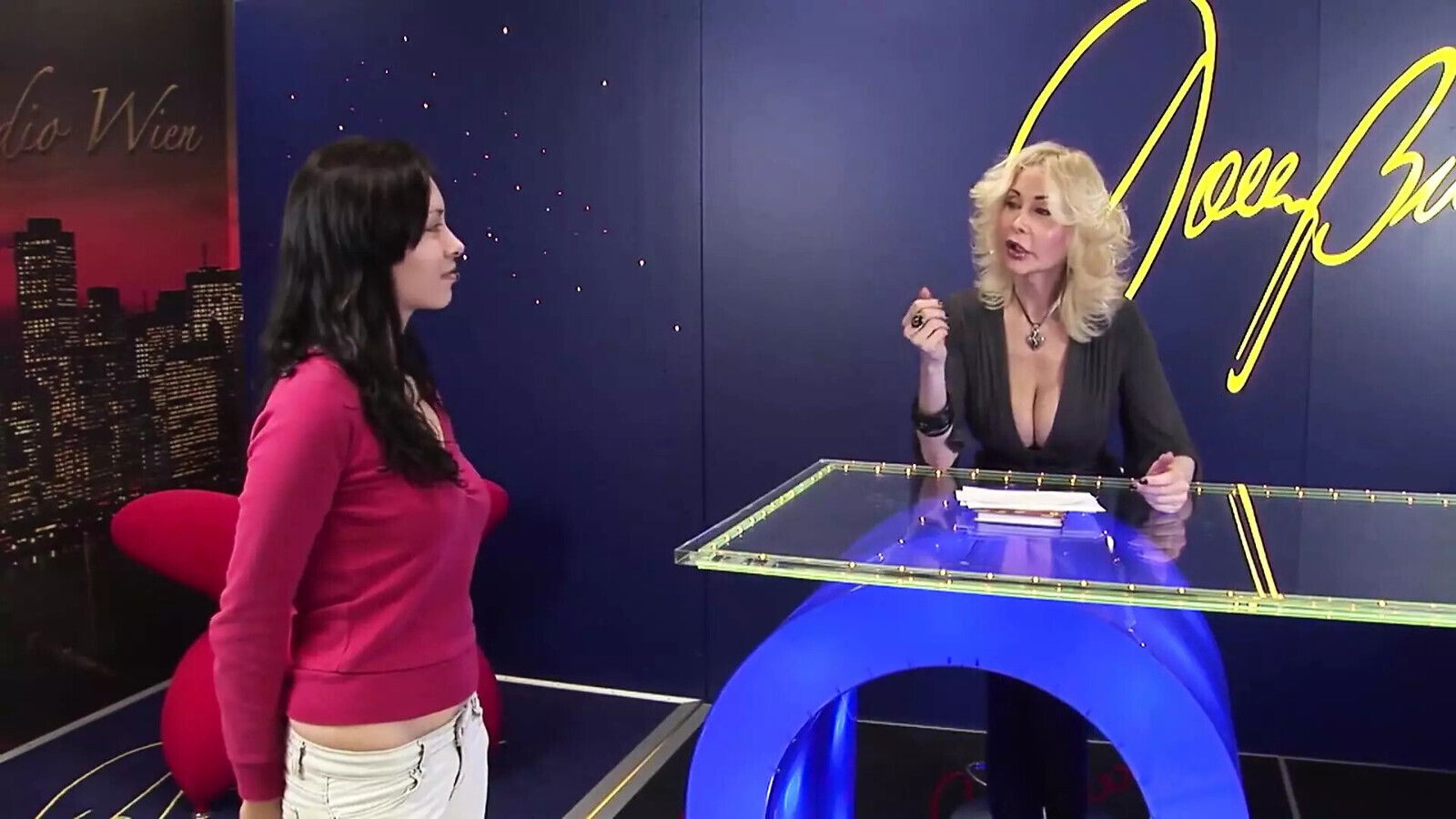 Sexy brunette teen sucking