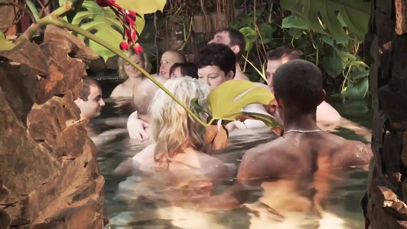 Cute teen couple plays games pool