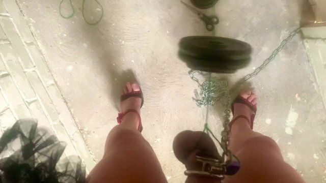 swing those ball weights your mistress your piggy shed home angel Scarlett black