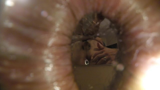 POV: Watch gulp down hotel mirror
