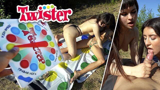 Twister Strip Game: Double Blowjob Challenge Forest YouTube Show