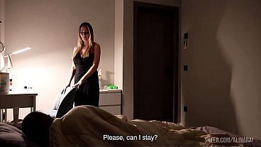 Stepson stepmother during thunder