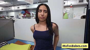 Sexy horny teen brunette gives blowjob public laundry Nikki Mars, Jason Legend