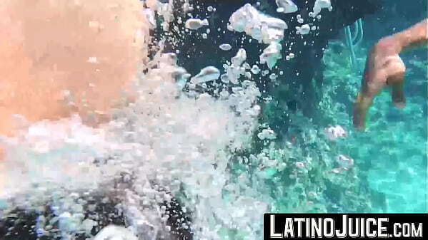 LatinoJuice.com Damian &amp_ Lopez Teaching inked Lopez endure deep pounding after snorkeling