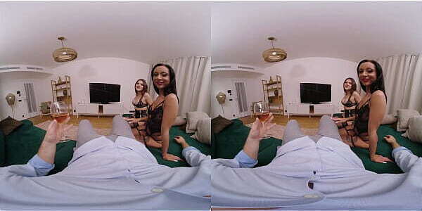 Threesome with Girlfriend'_s Friend Virtual Real Porn