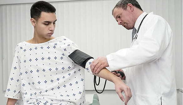 Doctor Giving Protein Dose Into Patient'_s Asshole Doctorblows