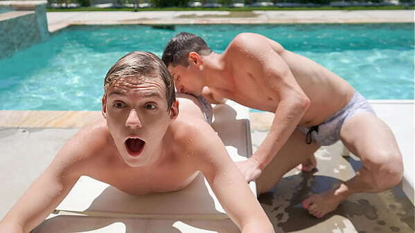 Horny Handsome Stepbrothers Have Pool Party Themselves Myhotbro