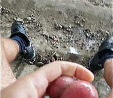 Naked walk with selfpiss!