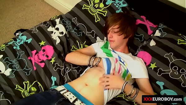 Hung twink drills pocket pussy with uncut dick