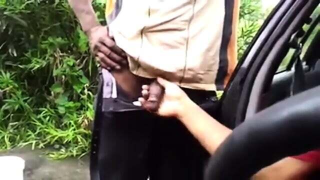 Big-Cock Cruising Outside