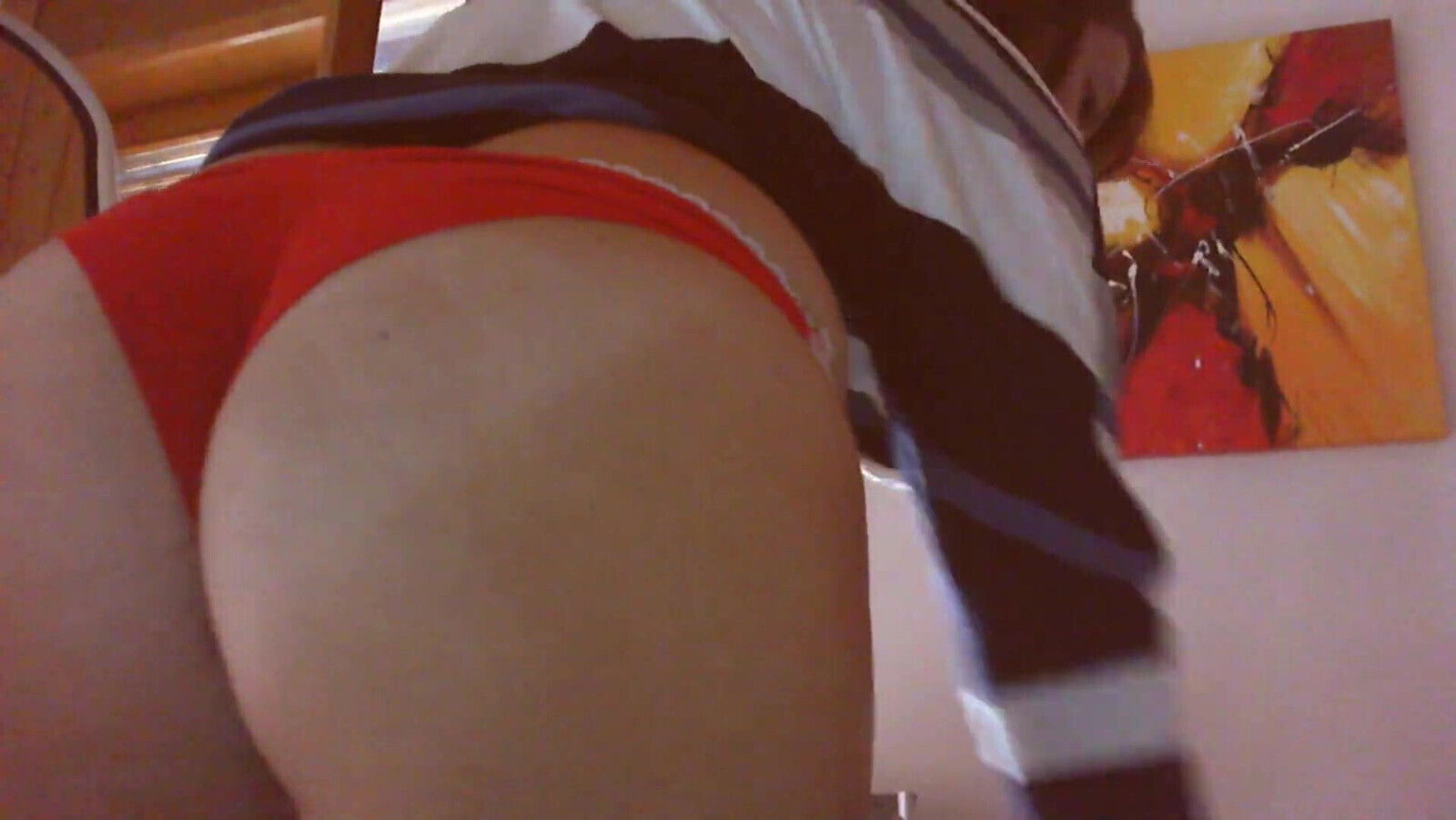 Nicoletta shows panties makes masturbate