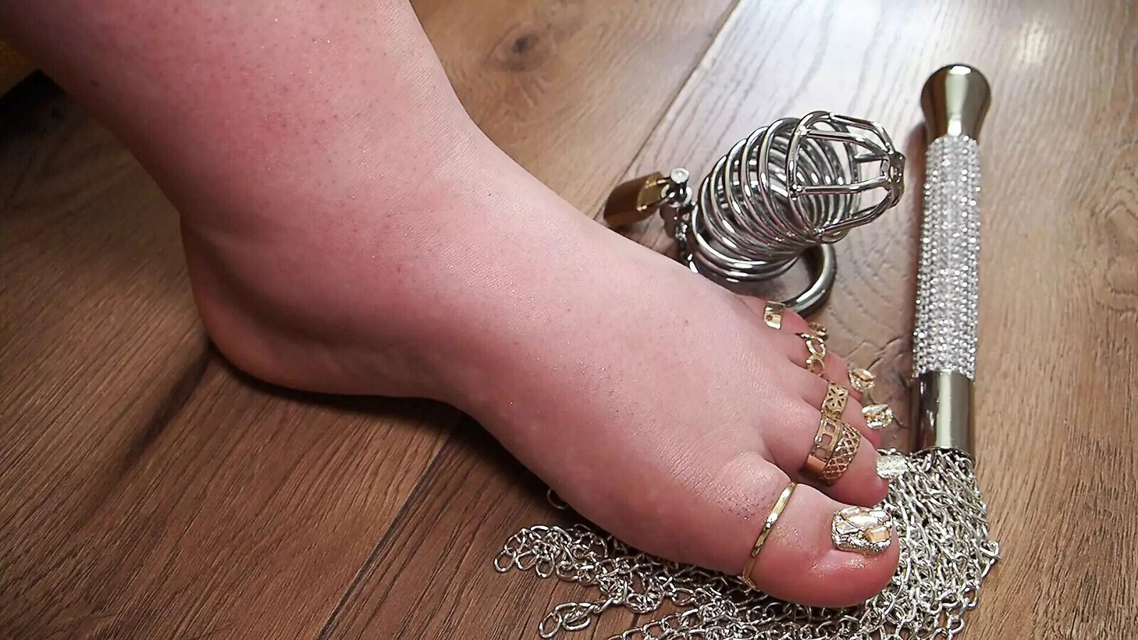 Gold Jewelry Foot Worship (size