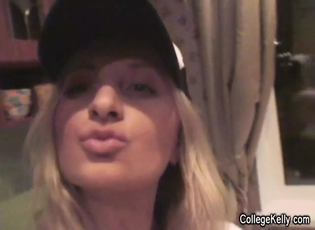 Naughty college slut creamed over kitchen