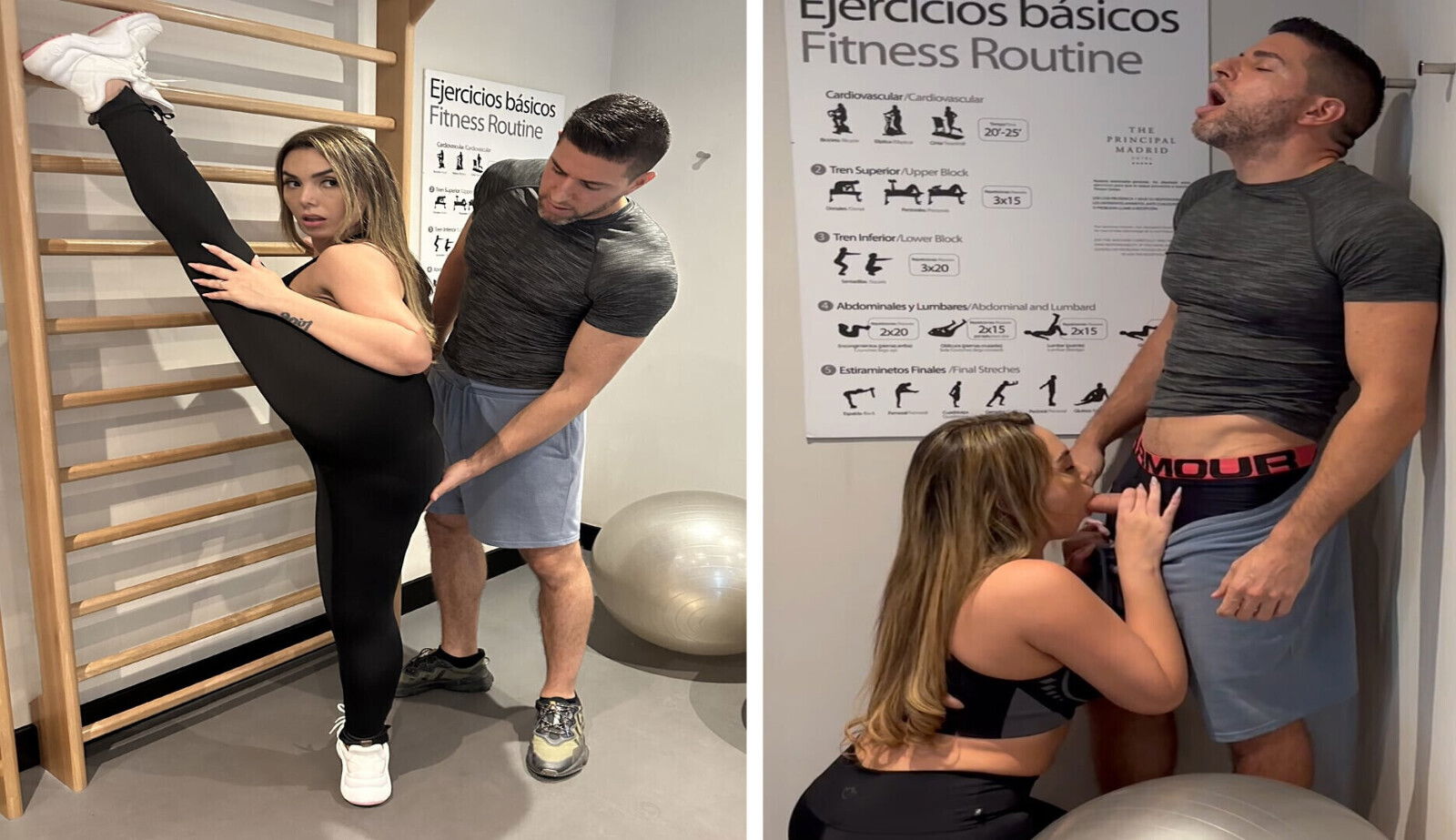 Lucky Personal Trainer Gets Fuck Boliviana Hard