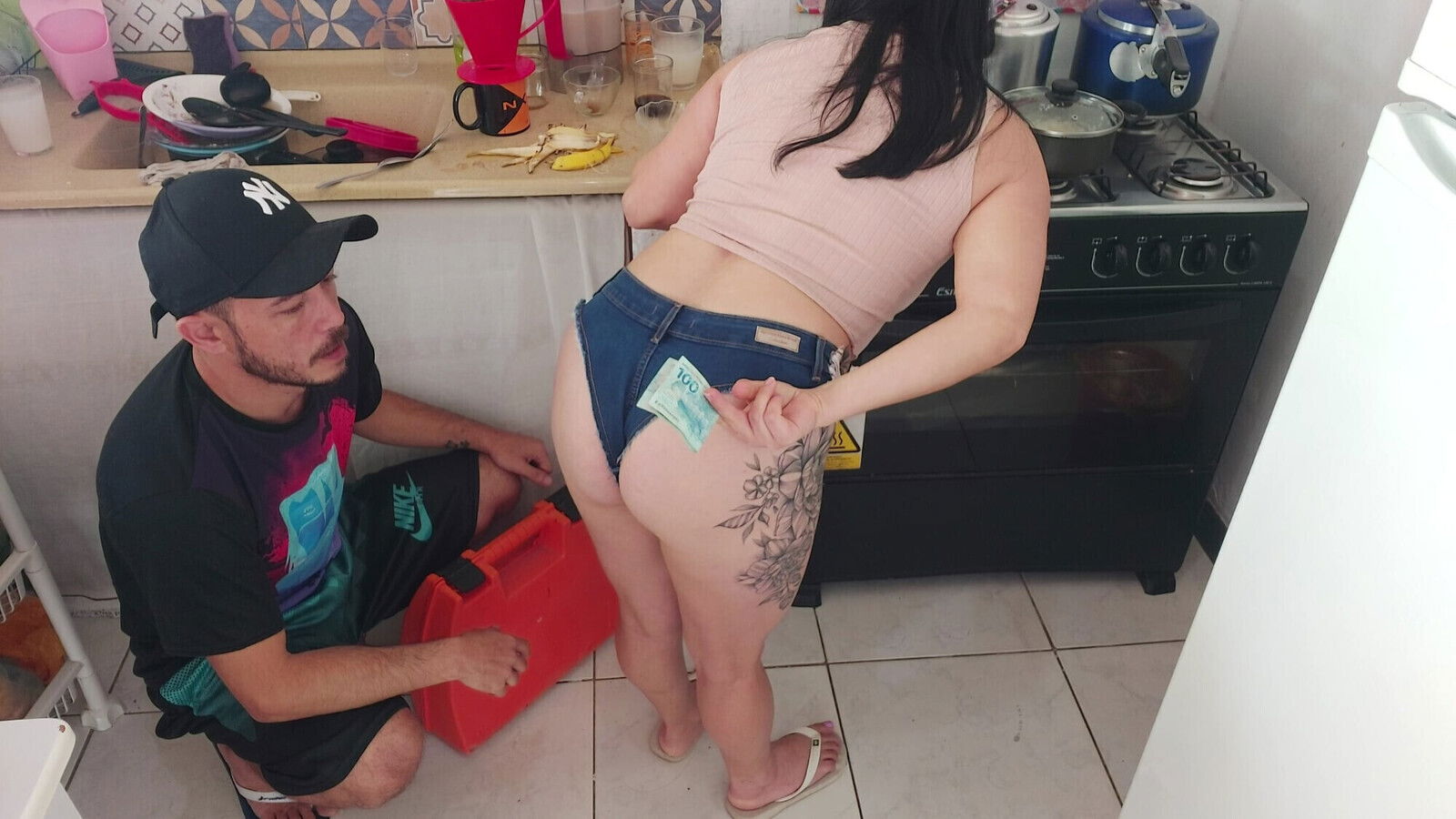 called neighbor plumber offered payment mystery gift while husband