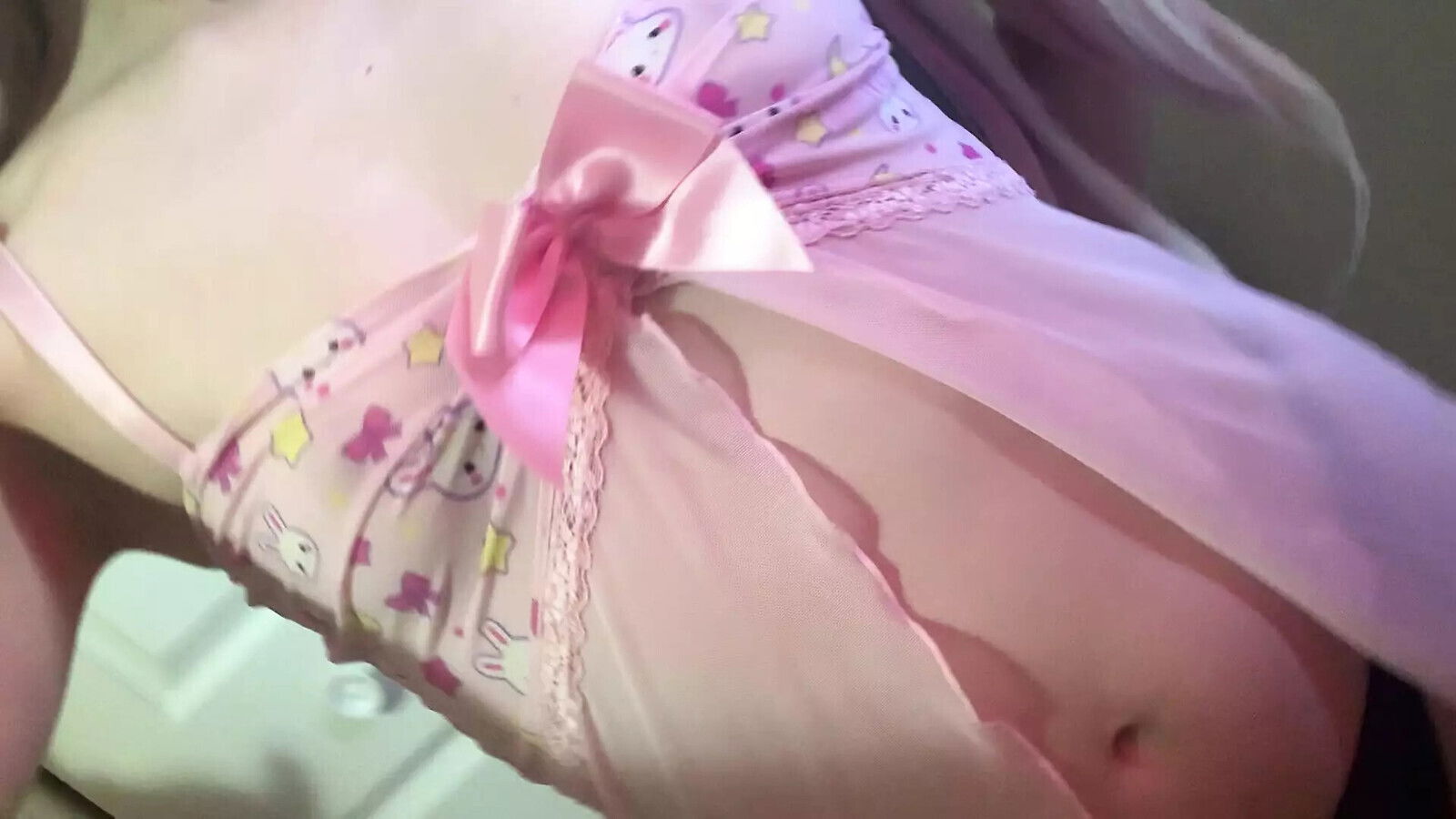 tight innocent teen step daughter with petite skinny body shows lingerie