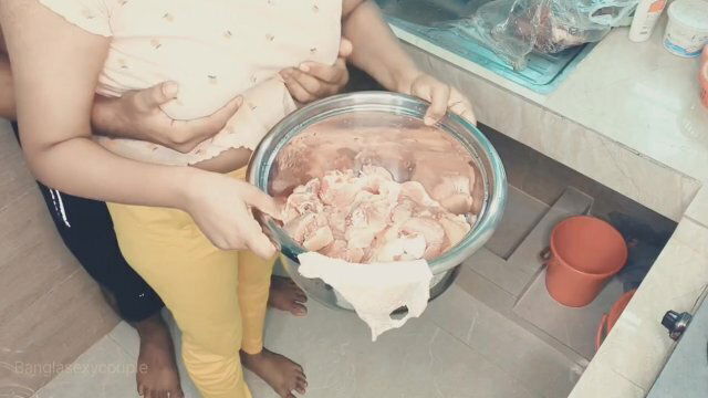 younger Step brother fucked while cooking