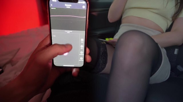 boyfriend DOESNT SUSPECT remote lovense control CHEATING TAXI
