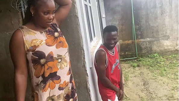 Fucked neighbor wife under stair case