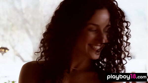 Petite Hungarian beauty Luca Miklosi presenting hairy pussy Playboy