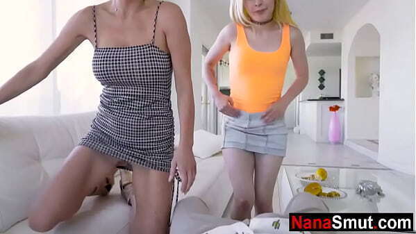 Step granny gives stepbrother stepsister lesson